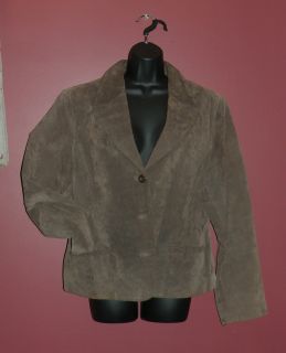 John Paul Richard Uniform Suede Leather Jacket Size XL Medium Brown  