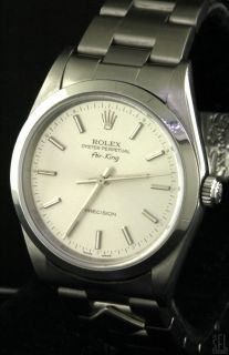 ROLEX AIR KING 14000M FANCY HIGH FASHION SS AUTOMATIC MENS WATCH W CERTIFICATE  