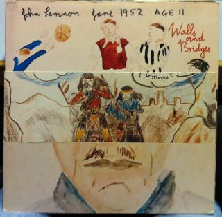 John Lennon Walls and Bridges LP VG SW 3416 1st Press Complete w Poster 1974  