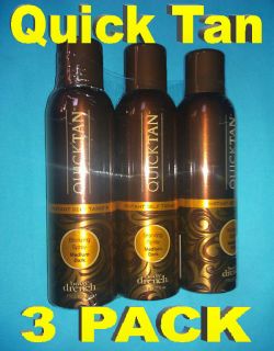 3 Pack Body Drench Quick Tan Spray Airbrush Self Tanner  