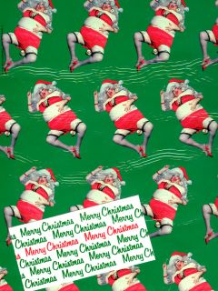 RARE John Waters Edie The Egg Lady Edith Massey Christmas Holiday Wrapping Paper  