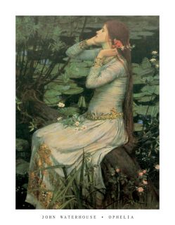 John William Waterhouse Ophelia Lonely Girl Art Poster Print Limited RARE  