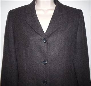Pendleton Virgin Wool Charcoal Gray Lined Jacket Blazer Womens 6  