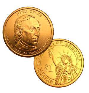 2009 D John Tyler B U Dollar Coin  