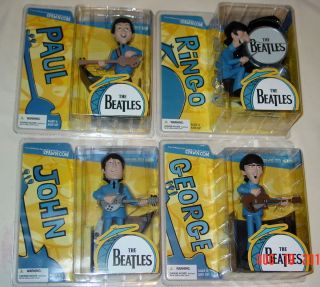 Beatles Cartoon Figures McFarlane Spawn John Paul George Ringo Set of 4 MIB  