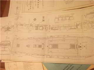 four pages of model ship plans ESSEX 32 GUN FRIGATE and booklet for ESSEX 1799  