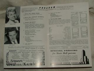 1957 Radio City Music Hall Program The Pajama Game Doris Day John Raitt  