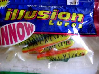 9 Paks Assorted Texas Roach Glow Shad Illusion Soft Rubber Fishing Lures F51  