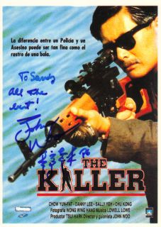 John Woo Fantastic Signed and Inscribed Postcard from The Killer  