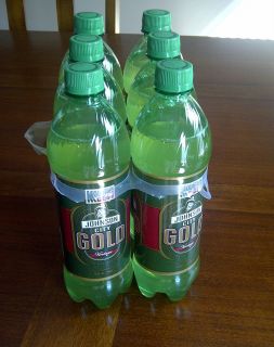 Mountain Dew Vintage GOLD JOHNSON CITY full soda bottles 6 PACK LIMITED QTY  