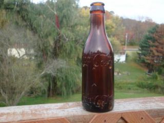 Super Rare Amber Coca Cola Bottle With Arrow Marked Knoxville Tennessee  