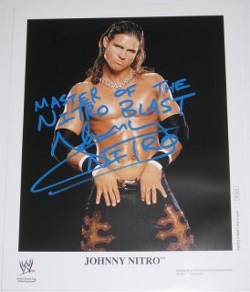 WWE Johnny Nitro Signed Promo P 1124 with Exact Proof  