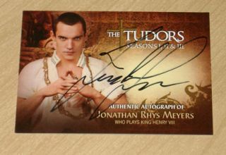 2011 Breygent SDCC Tudors Jonathan Rhys Meyers on Card Autograph  