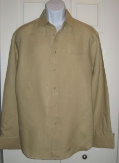 Ƹ̵̡Ӝ̵̨̄Ʒ Sean John Men Nice Light Brown Linen Shirt Sz L $78 00  