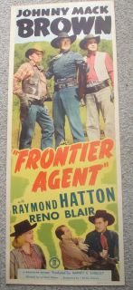 Johnny Mack Brown Frontier Agent 1948 Rolled Insert 14x36  