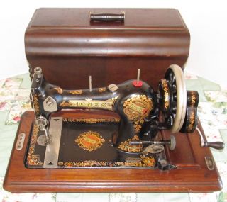 Antique Jones Hand Crank Sewing Machine Queen Alexandra  
