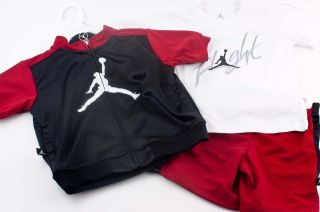 Nike Air JORDAN Track Outfit Shirt Jacket Shorts Baby Boy 24 months NWT Infant  
