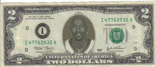 Chicago Bulls Michael Jordan $2 Dollar Bill Mint RARE $1 Wizards  
