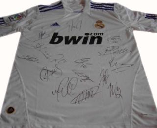 12011 2012 Team Signed Real Madrid Soccer Shirt Inc Ronaldo Kaka COA  