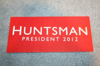 Jon Huntsman Official 2012 President Campaign Bumper Sticker  
