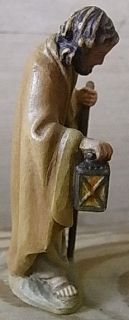 FGU65 Anri Wood Carved Joseph Josef Figure Nativity Scene Vintage Italy  