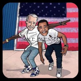 Sneakerhead Barack Obama Joe Biden Poster 20'x30' Air Jordan Retro 6 Olympic 7  