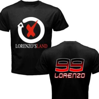 New Jorge Lorenzo Flag Logo Moto GP Rider Black T Shirt  