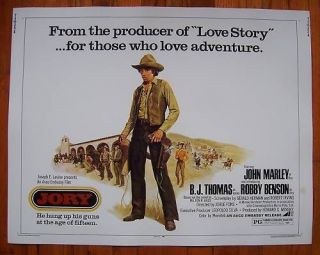 Jory Robby Benson BJ Thomas Western HS Movie Poster '72  