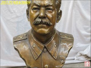 20"Large Western Bronze Soviet Union Statesman Statue Stalin Josef Stalin  