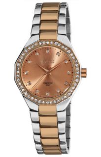 August Steiner AS8044TTR Diamond Swiss Bracelet Womens Watch  