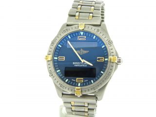 Mens Vintage Breitling Aerospace Titanium Quartz Digital Watch Date 40mm  