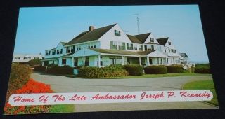Vintage Postcard Joseph P Kennedy Cape Cod Compound  