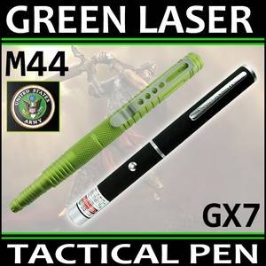 2pc Set Green Laser Pointer Pen High Power w 6" Aluminum Tactical Pen Jtec  