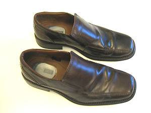 Mens Joseph Abboud Brown Leather Loafers Slip Ons Casual Dress Shoes Sz 8  