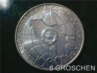Yugoslavia Josip Broz Tito Silver 1000 Dinar 1892 1980  