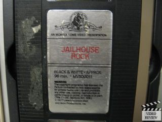 Jailhouse Rock VHS Elvis Presley Judy Tyler Mickey Shaughnessy Dean Jones  