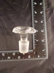 Clear Swirl Glass Apothecary Vintage Bottle Stopper Decanter Perfume Dabber NN  