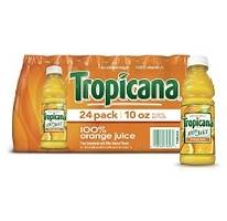 24 Bottled Case Tropicana 100 Orange Juice 10 Oz  