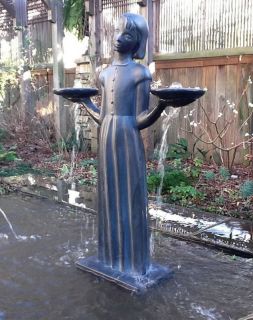 Savannah Bird Girl Garden Statue Fountain by Sylvia Shaw Judson   