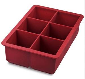 NEW Extra Large Silicone Ice Cube Tray Freeze Juices Fruits Red QUICK SHIP  