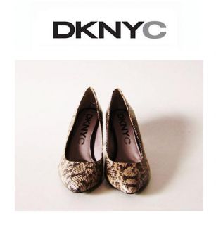 New DKNY Juli Ladies Clay Snake Heels Shoes Size 9M 10M  