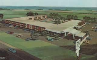 Hilton Inn Motel Restaurant Junction City Kansas KS Postcard