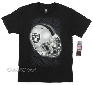 Shirt Black NFL Oakland Football Junior Size Helmet Baba