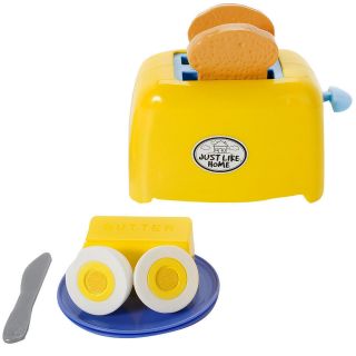 Just Like Home Toaster Playset Yellow
