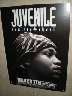 Juvenile Reality Check Poster for The Album CD Rap