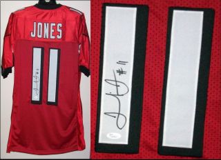 Julio Jones Signed Autographed Atlanta Falcons Red Jersey JSA Witness