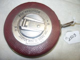 Tape Measure Justus Roe Sons Precision 50 ft Tape Measure Made in the