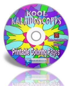 Kaleidoscopes Coloring 50 Pages Printable CD ROM