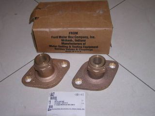 Ford Meter Valve Adapter Pair A47 Brass 1 2 Flanged