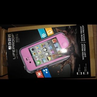New Lifeproof iPhone 4 4S Case Pink and Gray Life Proof Case